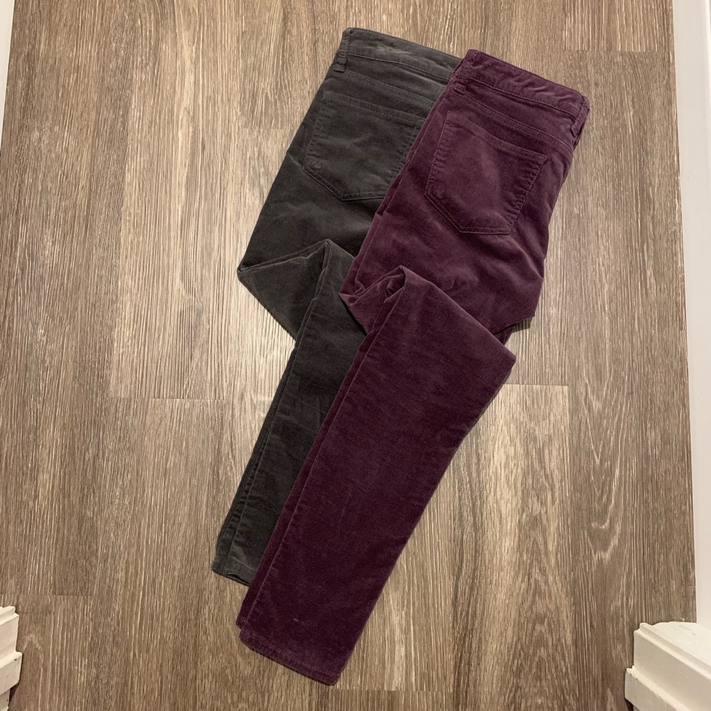 Two Pairs of MIA Corduroy Toothpick Skinny Jeans